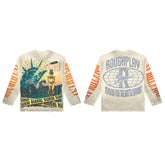 Rough Club Vintage Warning Graphic Long Sleeve T-Shirt
