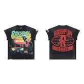Rough Club Vintage Skeleton Graphic T-Shirt