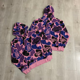 Rough Play Camo Zip Hoodie | Pink / Purple