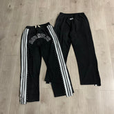Rough Play Rhinestone Track Pants Black