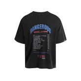 HermitCreate washed heavyweight short sleeved vintage character Michael parody band print merchandise