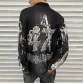 DND4DES American Blokecore Hellhound Printed Sports Collar Long Sleeve T-shirt Shirt Speed Drying Soccer Suit