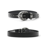 DND4DES retro honeysuckle pattern hollow carved needle buckle belt, heavy-duty head layer cowhide leather belt design sense