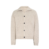 HC/HermitCreate floral yarn cardigan, thick needle high neck sweater, atmospheric feeling, vintage money, autumn and winter paired with wool