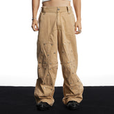 DND4DES American street heavy industry deconstruction design sense casual pants washed and worn loose work pants long pants