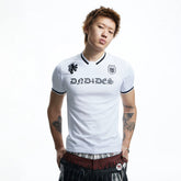 DND4DES American Street Retro Jersey Gothic Alphabet Printed Mesh Breathable T-shirt