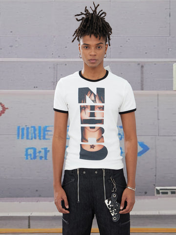 DND4DES NERD Punk Graphic Ribbed Slim Fit T-Shirt – Stretch Streetwear Tee
