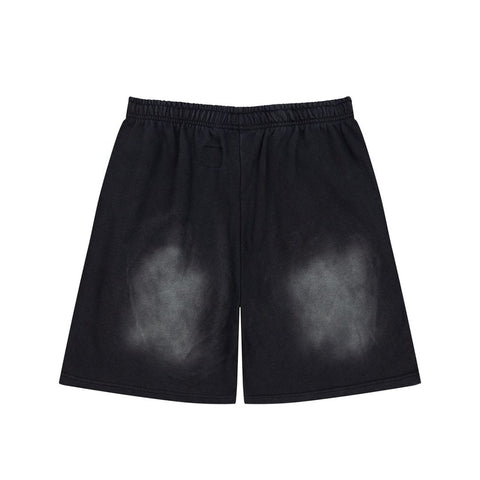 Retro Distressed Flame Graphic Casual Summer Street Shorts