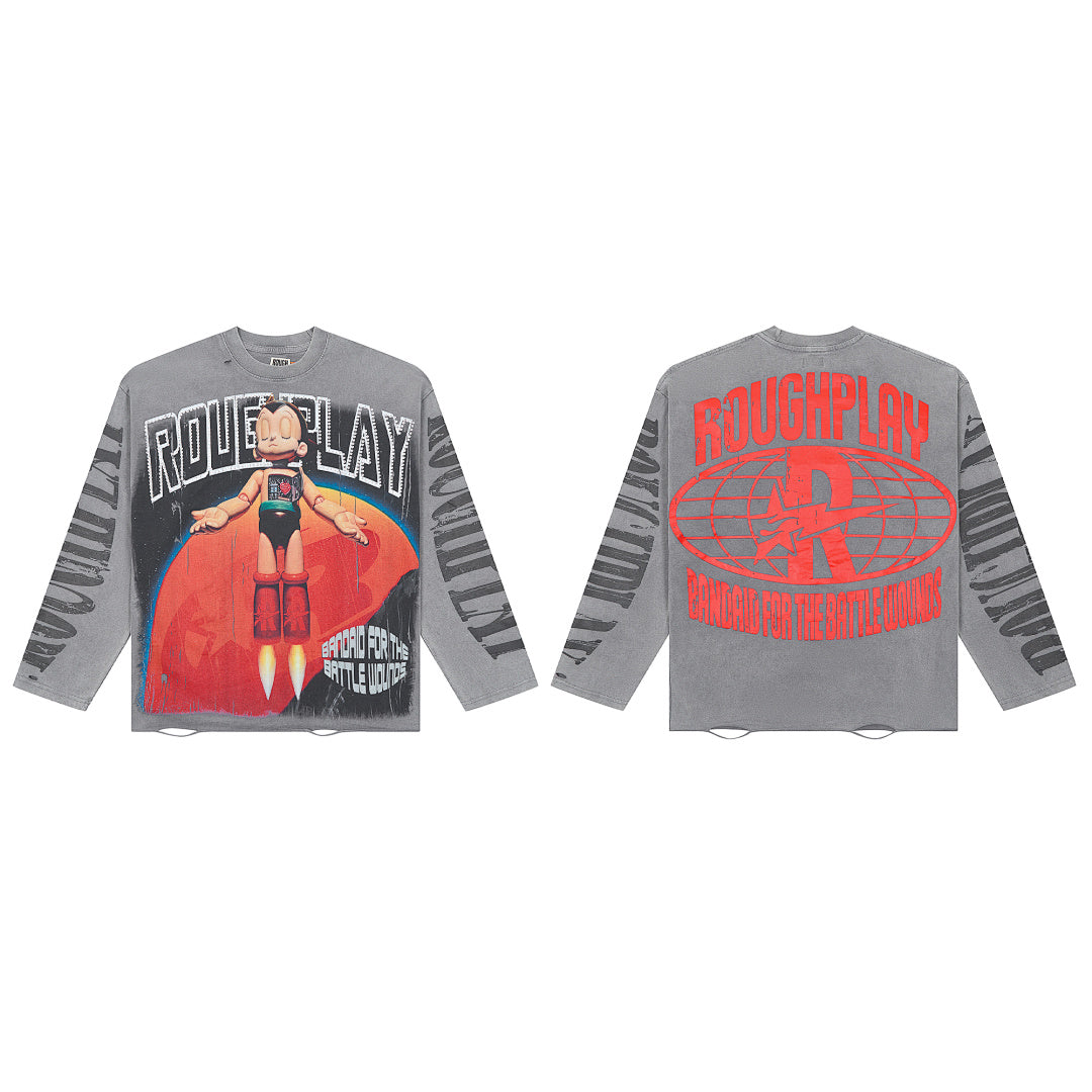 Rough Play Vintage Graphic Long Sleeve Tee