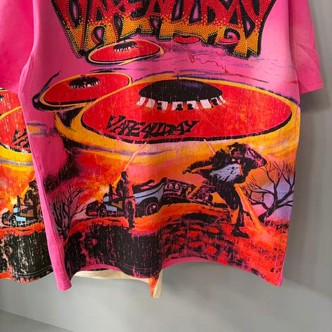 Vare All Day UFO Graphic Tee | Pink  Washed