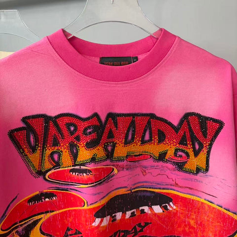 Vare All Day UFO Graphic Tee | Pink  Washed