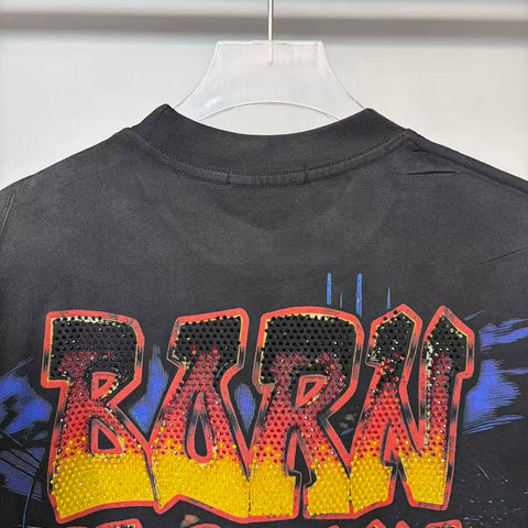 Vare All Day Skeleton Racer Graphic Tee | Black Washed