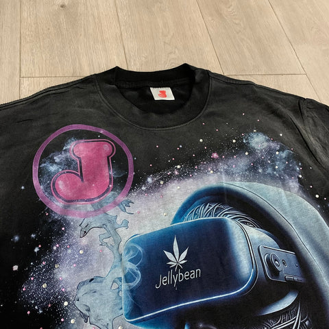 Jellybean VR Hoodie Figure Graphic Tee | Black Space Print
