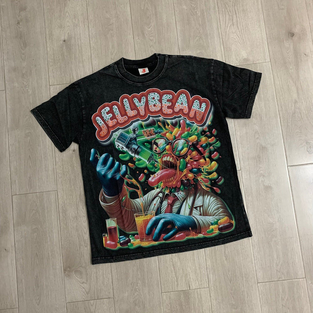 Jellybean Mad Scientist Graphic Tee | Black Explosion Print