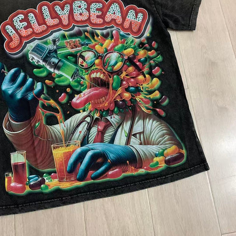 Jellybean Mad Scientist Graphic Tee | Black Explosion Print