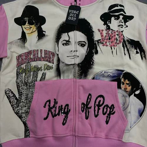 VARE All Day Vintage Pop Icon Graphic Zip Up Hoodie