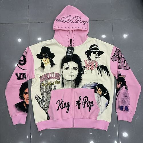 VARE All Day Vintage Pop Icon Graphic Zip Up Hoodie