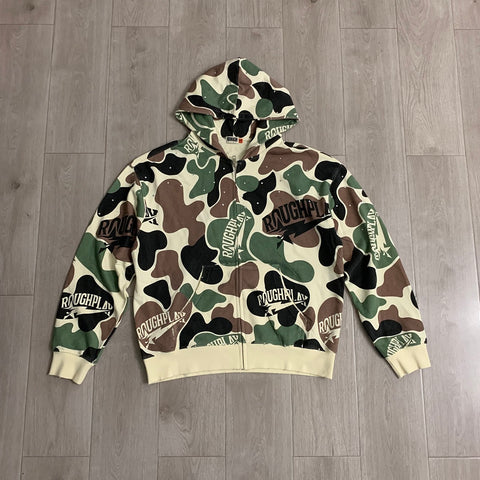 Rough Play Camo Zip Hoodie | Green / Brown