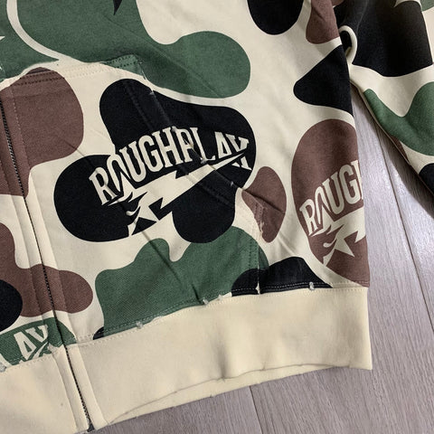 Rough Play Camo Zip Hoodie | Green / Brown
