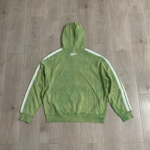 Rough Play Rhinestone Zip Hoodie Sage Green