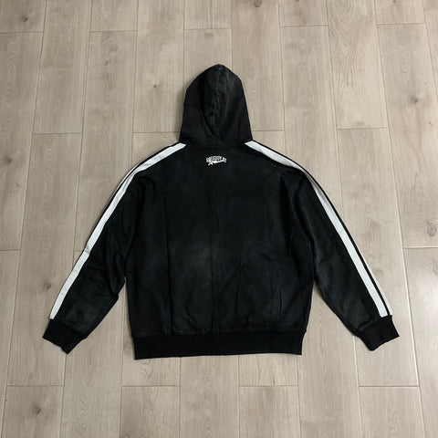 Rough Play Rhinestone Zip Hoodie Black