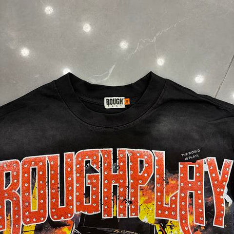 ROUGHFLY Vintage Racing Graphic T-Shirt – Oversized Streetwear Tee