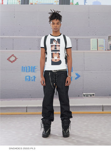 DND4DES NERD Punk Graphic Ribbed Slim Fit T-Shirt – Stretch Streetwear Tee