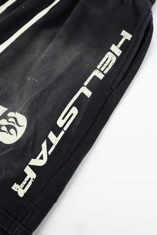Dark Street‑Style Side Logo Print Drawstring Casual Summer Shorts