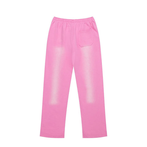 Y2K Street‑Wear Elastic Waist Wide Leg Graphic Sweatpants