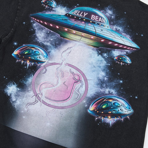 Jellybean Alien VR Graphic Tee | Black Double-Sided Space Print