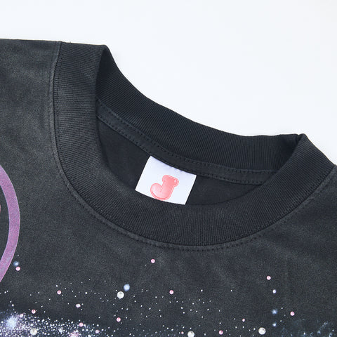 Jellybean VR Hoodie Figure Graphic Tee | Black Space Print