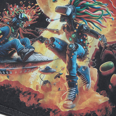 Jellybean Space Riders Graphic Tee | Black Action Print