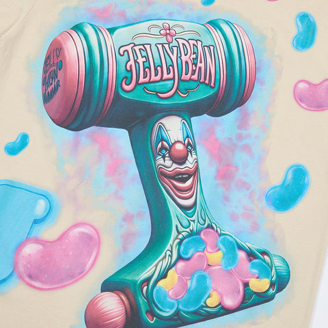 Jellybean Harley-Inspired Graphic Tee | Beige Double-Sided Print