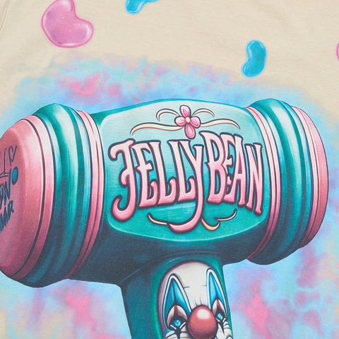 Jellybean Harley-Inspired Graphic Tee | Beige Double-Sided Print