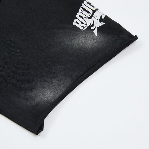 Rough Club Skeleton Car Graphic T-Shirt