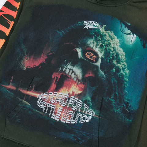 Rough Club Vintage Skull Graphic Hoodie