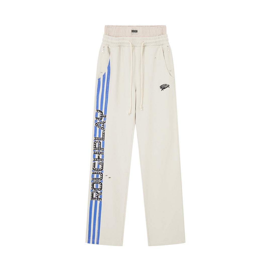 ROUG HPLAY Retro Side Stripe Sweatpants
