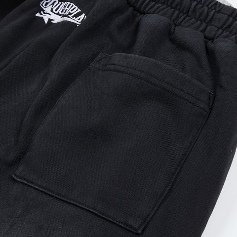 RoughPlay Vintage Washed Graphic Sweatpants black