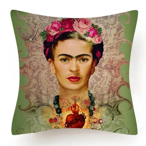 El Corazón Frida Indoor/Outdoor Throw Pillow Cover