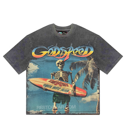 Godspeed Miami Surf Club Tee Grey Wash