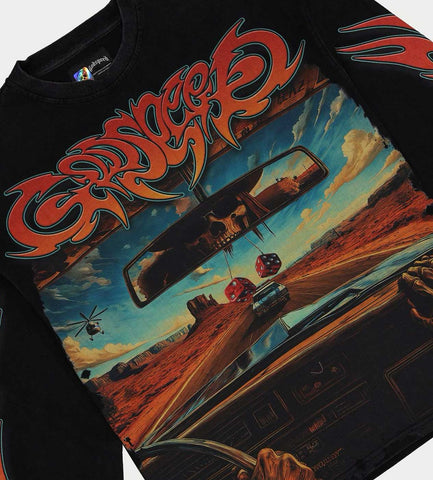 Godspeed On The Run L/S Tee Washed Black