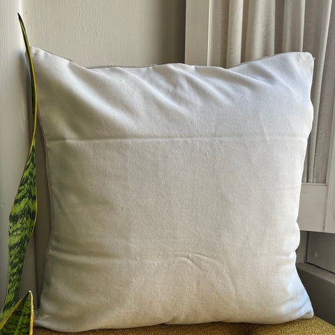 Grey Tufted Floral Embroidered Pillow Cover