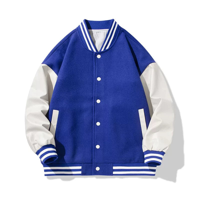 NASA联名美式麂皮绒棒球服男vintage春秋大码飞行员外套情侣夹克 (24)
