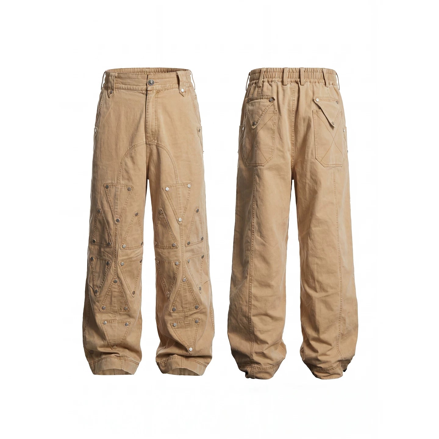 DND4DES American street heavy industry deconstruction design sense casual pants washed and worn loose work pants long pants