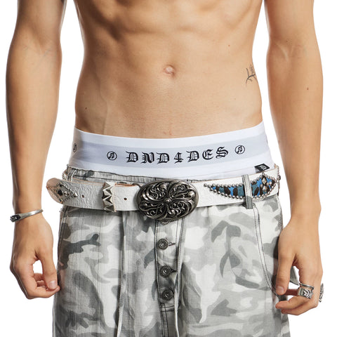 DND4DES Honeysuckle Pattern Note Printed Modal Quick Drying Breathable Antibacterial Ice Feel Flat Corner Underwear for Men and Women