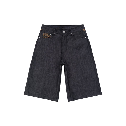 HC/HermitCreate leopard print spliced high ounce original cow cropped pants