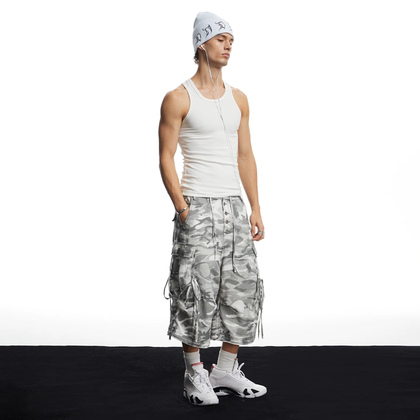 DND4DES basic American casual daily base bullet logo printed elastic slim thread vest