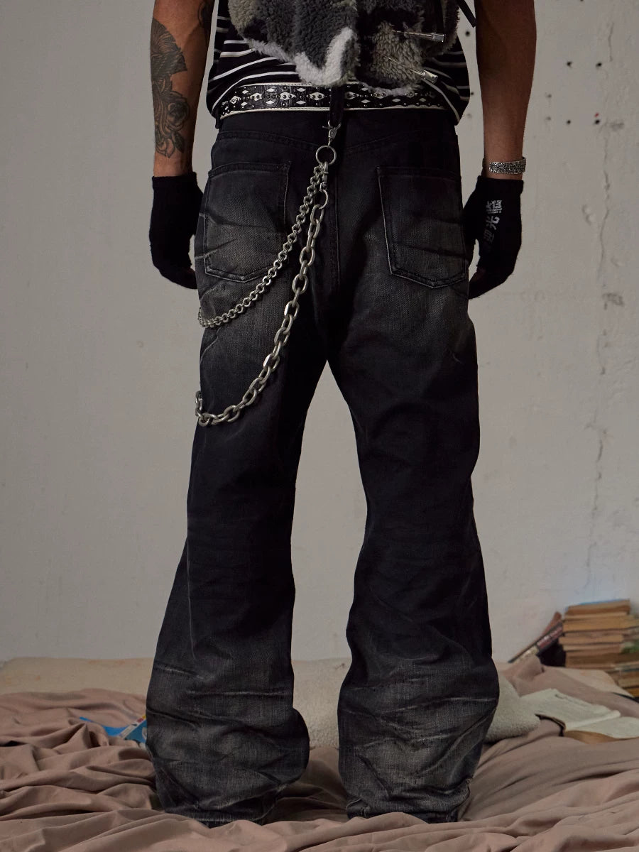 DND4DES vintage jeans high waisted straight leg slightly flared American style teenage straight leg jeans
