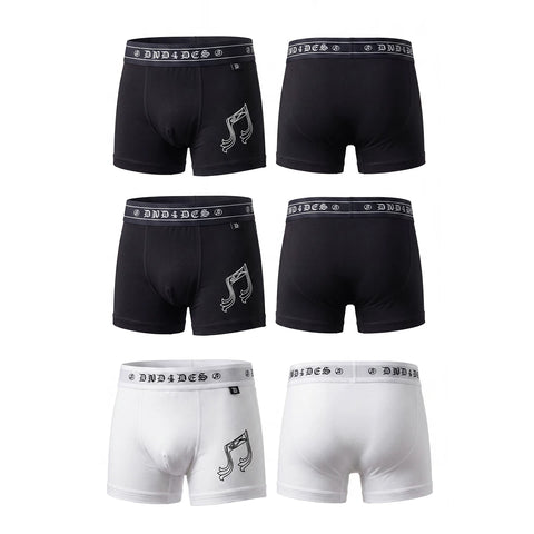 DND4DES Honeysuckle Pattern Note Printed Modal Quick Drying Breathable Antibacterial Ice Feel Flat Corner Underwear for Men and Women