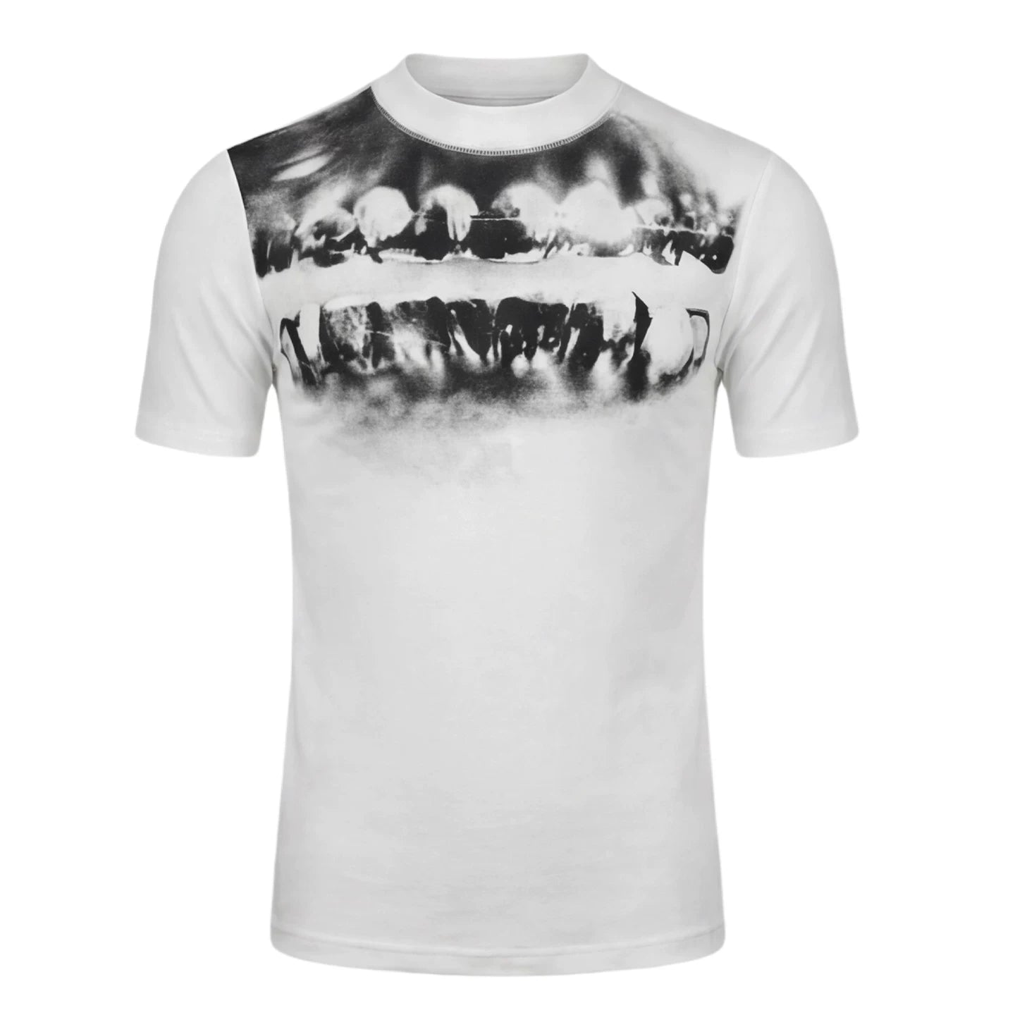 DND4DES dental drill opium dark tight print elastic slim fit wool blend inner bottom short sleeved T-shirt